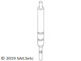 Rudder stock & trunking - 2.5 mm Ø