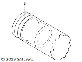 Headsail boom aft end - 10 or 11 mm Ø