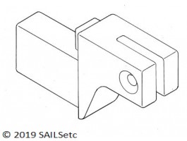 Main boom forward end - SAILSetc spar