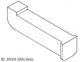 Main boom forward end - SAILSetc spar