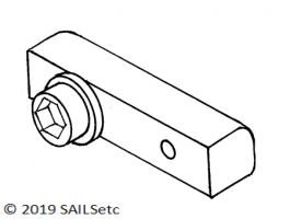 Boom track slide - SAILSetc spar - 6 mm screw