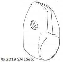 Clew attachment - lockable - various Ø