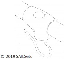The swivel bodies for 8 mm and 10 mm diameter booms are made of robust plastic.
