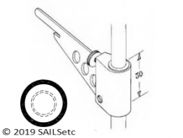 The version for boats with a lowered centre deck has a metal boom end onto which a 4 mm internal diameter main boom is bonded.