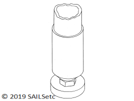 Heel fitting - ball raced - 14 mm Ø