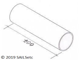 Alloy boom spar - lightweight -  400 mm