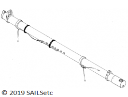 Headsail boom kit - 11 mm Ø alloy tube