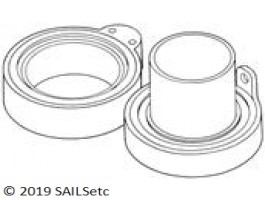 Tack fitting - ball raced - various Ø