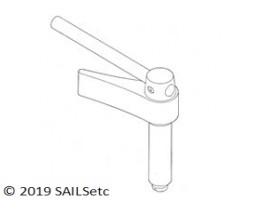 Head fitting + backstay crane - 8, 10 or 12 mm Ø