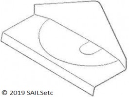 Centre deck, fore part - coloured gel coat
