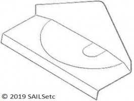 Centre deck, fore part - coloured gel coat