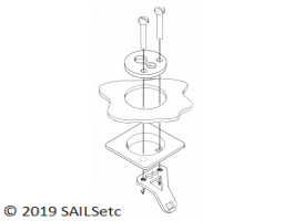 Plate, cup & connector  - pair