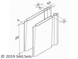 Fin box/mast tubes