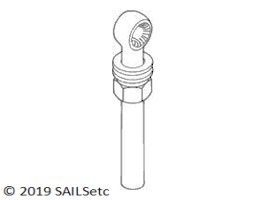 This graphic shows the M3 and M3.5 rigging screw end as they are supplied as eyebolts - the major part is supplied as a rigging screw end with no nut or washers. 