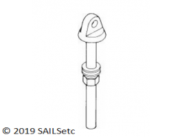 Eyebolt - 20 mm x M3 - flat 