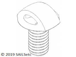 Eyebolt - low profile - 12 mm x M6