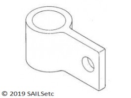 Mast band with flange - 6, 8, 10 or 12 mm Ø