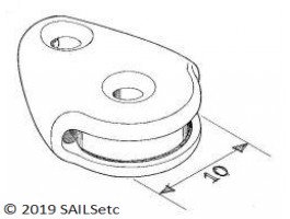 Block, ball raced, medium - 10 mm sheave 