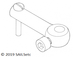 Tiller arm - 3, 4 or 5 mm Ø