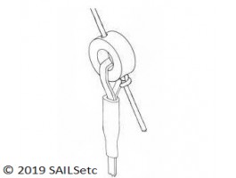 Topping lift/forestay connection