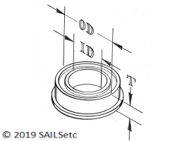 Flanged bearing - used for 25-100 & 25-120