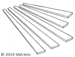 Tapered battens - 65 - 10 sets/pack