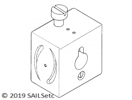 Drill guide block - for mast spars