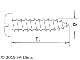 Self tapping screws - Stainless steel - various sizes