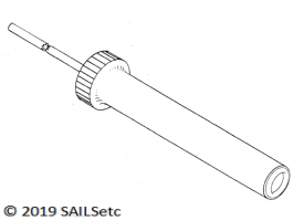 The plastic kicking strap body - self locking, 57 mm long, 