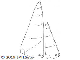 Marblehead lightweight sails -  swing rig A suit