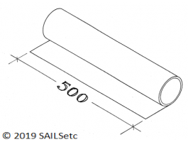 Mylar film - 50 micron - 500 mm x 10 metre roll