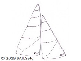 Ten Rater lightweight sails -  2000 to 2200 mm mainsail luff