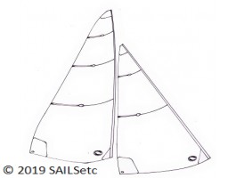Ten Rater panelled sails - 1200 to 2000mm mainsail luff