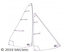 Ten Rater standard sails - 1000 to 1300mm mainsail luff