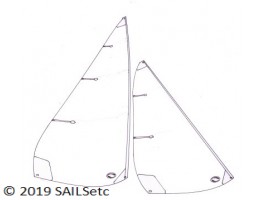 Marblehead standard sails - 1000 to 1250mm mainsail luff