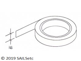 Luff tape - 18, 30 or 40 mm - white