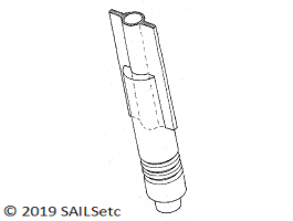 Headsail swivel line adjuster - for TubeJ