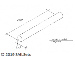 Wire - 0.45 mm Ø straight - 2 metres