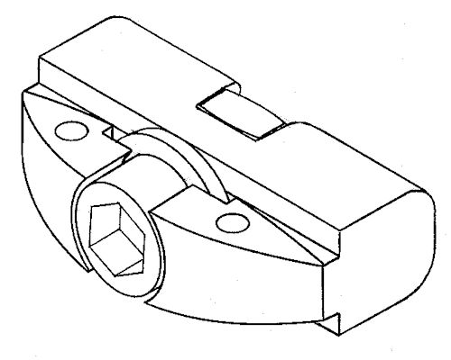 Boom track slide - SAILSetc spar - swivel attachment