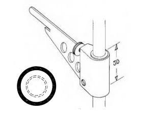 The version for boats with a lowered centre deck has a metal boom end onto which a 4 mm internal diameter main boom is bonded.