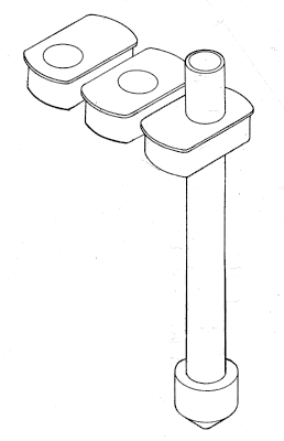 Mast/deck blocks & mast heel - 12.7 mm Ø