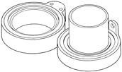 Tack fitting - ball raced - various Ø
