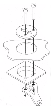 Plate, cup & connector  - pair