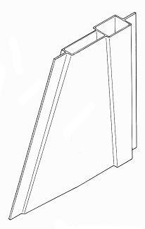 Fin box/mast tube - glass