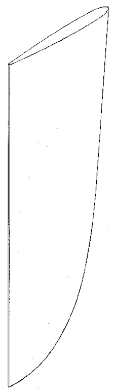 Rudder 6.5% t/c - 230 x 82 or 200 x 81 mm