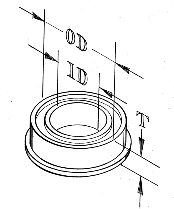 Flanged bearing - used for 25-100 & 25-120