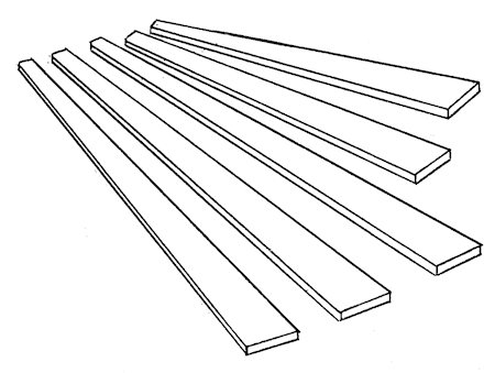 Tapered battens - IOM, thin - 10 sets/pack