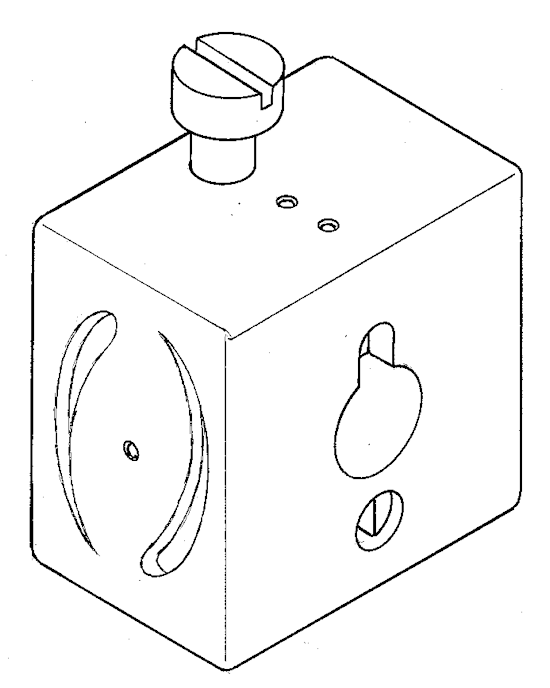 Drill guide block - for mast spars