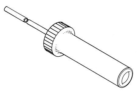 The plastic kicking strap body - self locking. This is the standard length version.