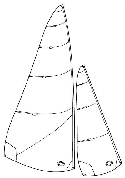 Marblehead lightweight sails -  swing rig A suit